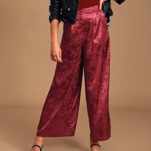 NWT Satin-Wide Leg Pants
